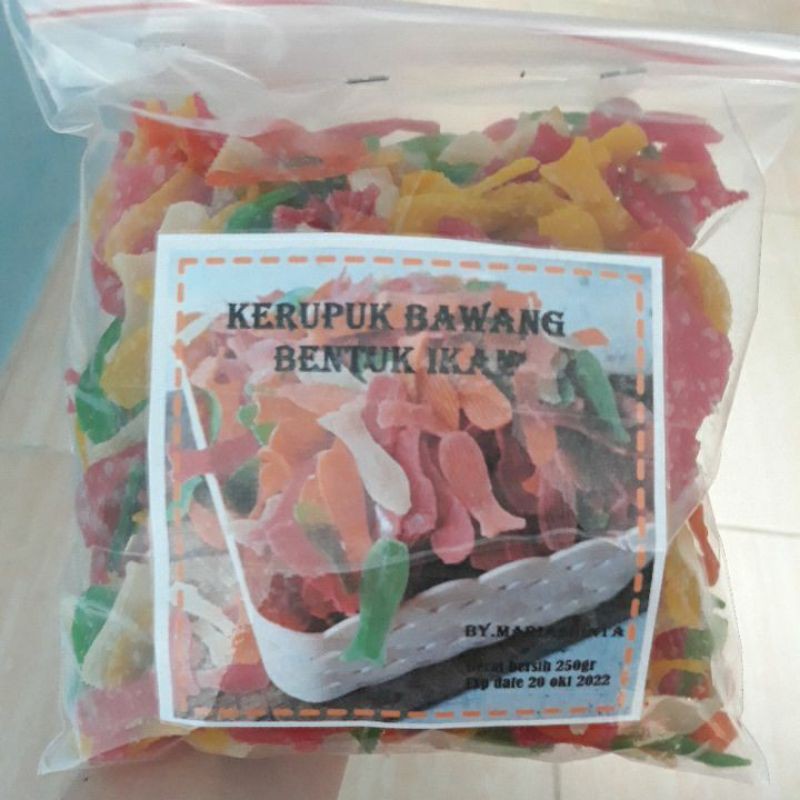 250g Kerupuk Bentuk Ikan 250 g Krupuk Mentah