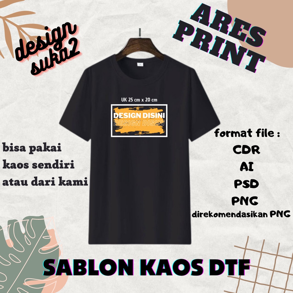 CETAK KAOS SATUAN DTG FULL COLOR ARES PRINT TERMURAH