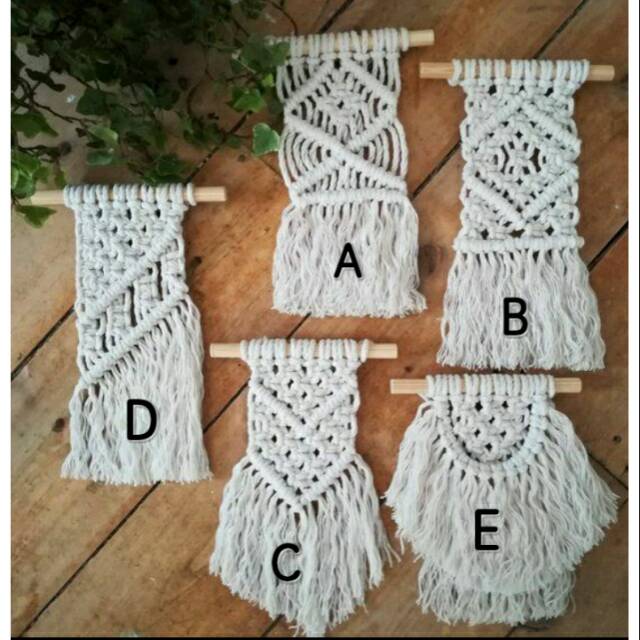 READY STOK) macrame hiasan dinding mini / macrame wall hanging/Dekorasi rumah