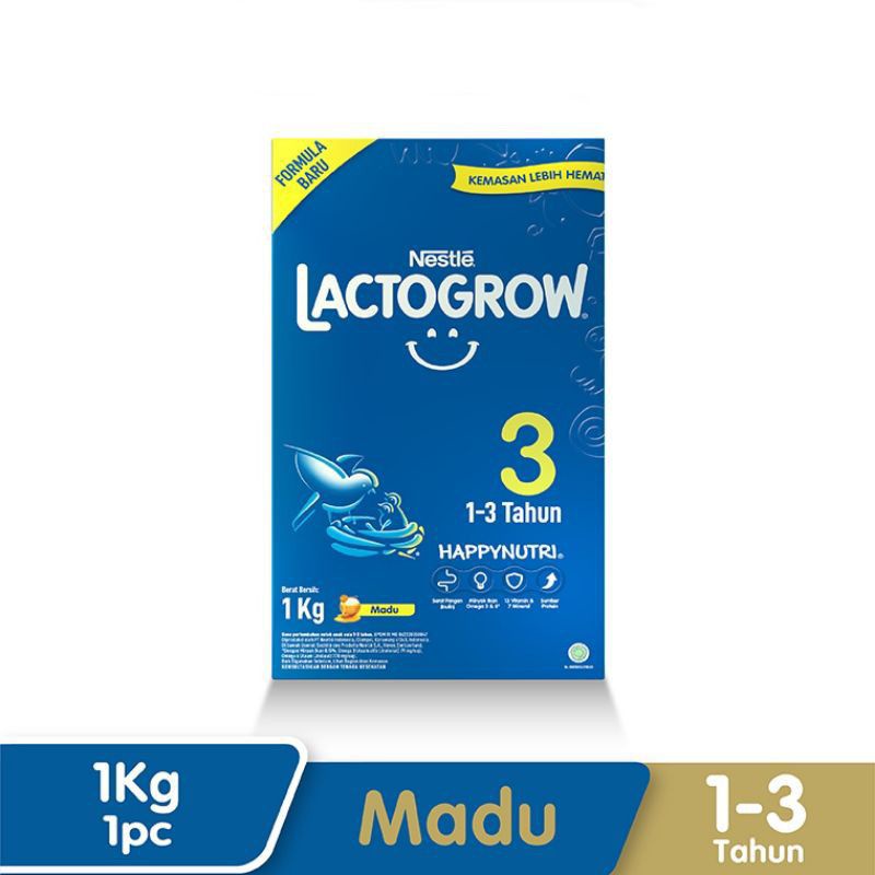 SUSU LACTOGROW 3 VANILA MADU 1kg