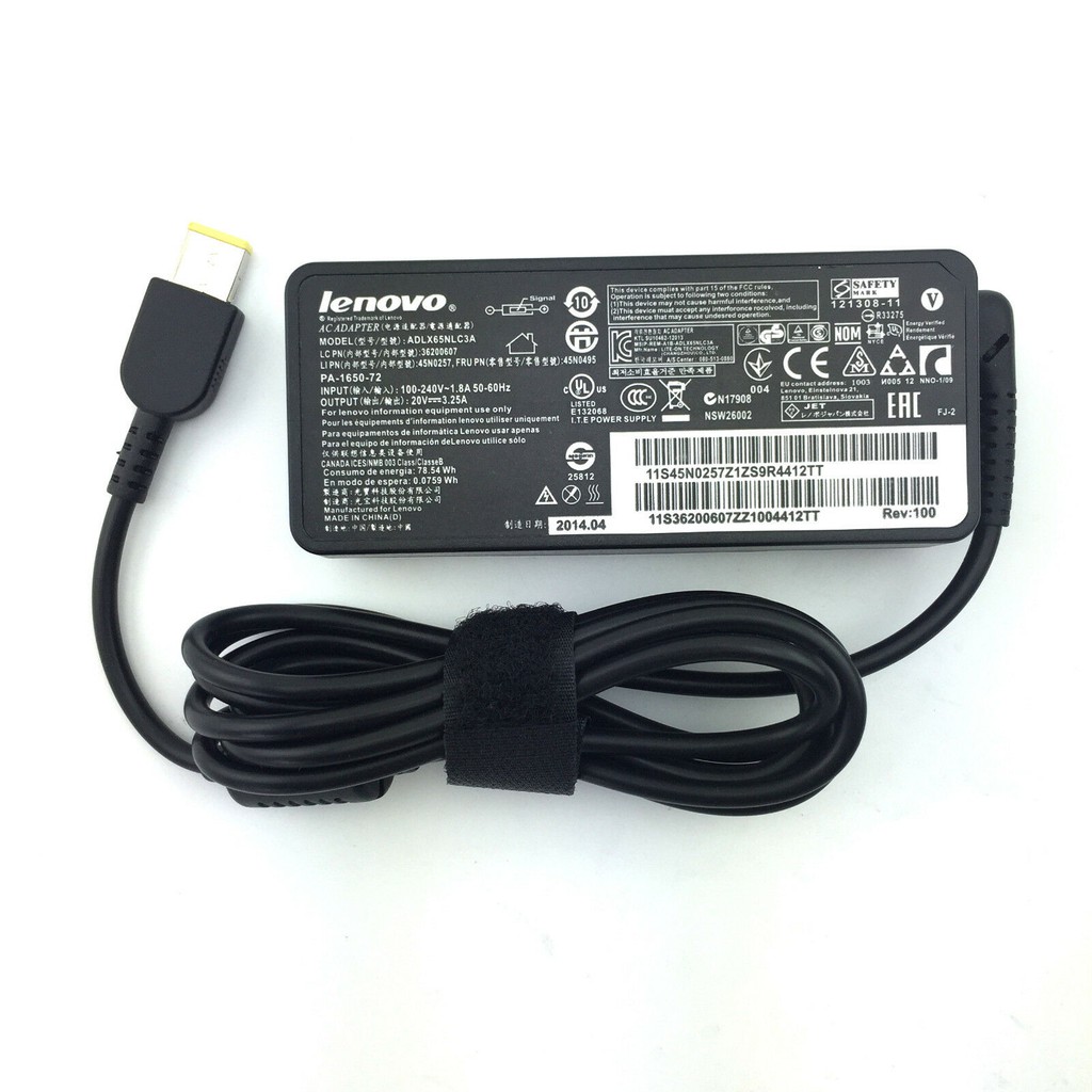 Adaptor Charger Laptop Lenovo Ideapad s210 300 300s S410p 300-14ibr 20V 3.25A 65W