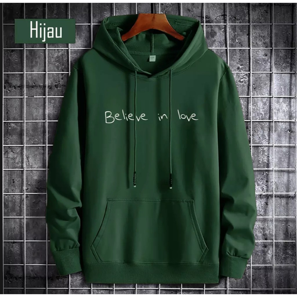 COD ( BAYAR DITEMPAT ) SWEATER HODDIE PULOVER DISTRO PREMIUM PRIA DAN WANITA BELIEVE IN LOVE