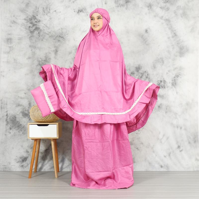 MUKENA POLOS RENDA REMPEL TEMURAH \COD\BYRDITMPT