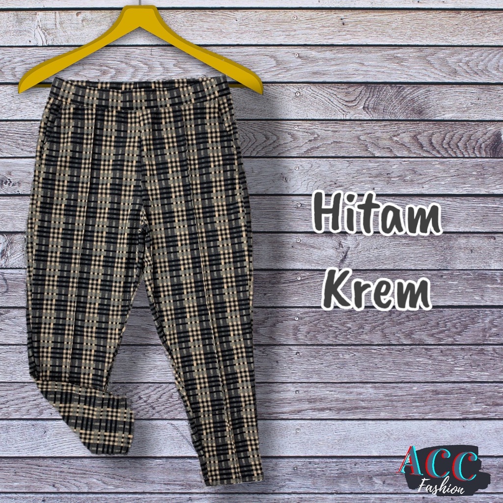 CELANA KOTAK KOTAK CEWEK CELANA PANJANG JUMBO BIG SIZE CELANA KAIN BAHAN MELAR TARTAN PANTS BAGGY JUMBO STRIT ALL SIZE