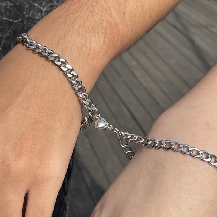 Gelang Couple Pasangan Set Titanium Magnet Cosette