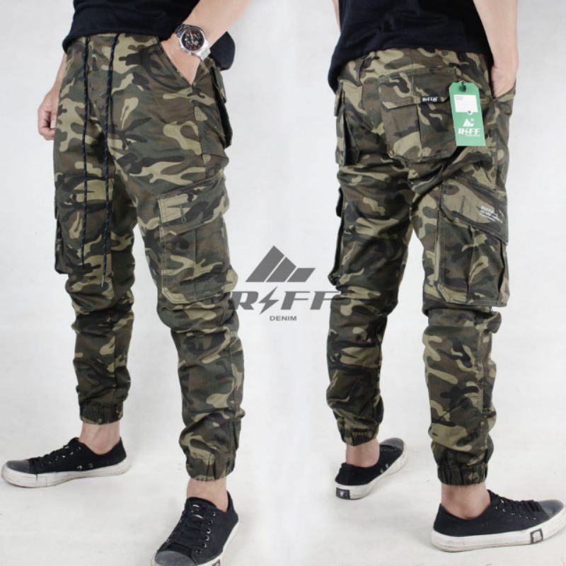 Celana Joger Pria Army Riff Denim Premium Celana Joger Army Pria Premium Riff Denim