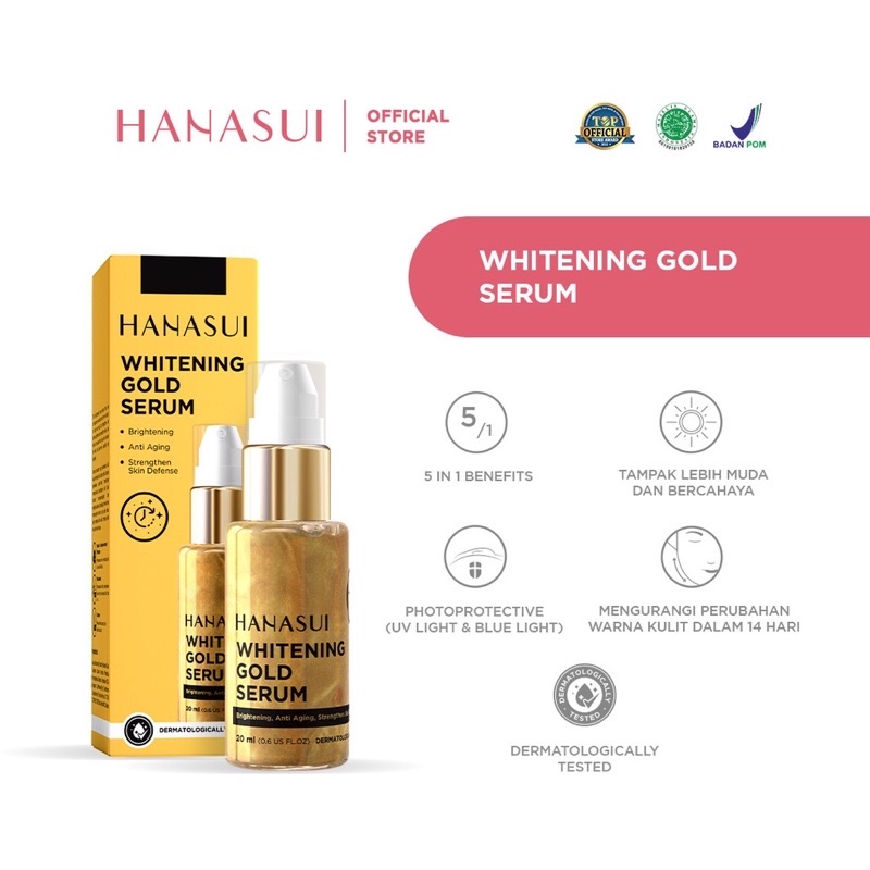 SERUM WHITENING GOLD HANASUI (NEW LOOK &amp; IMPROVED FORMULA)