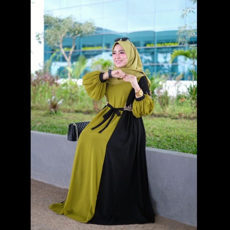 Naila Dress Olive by Aldisa