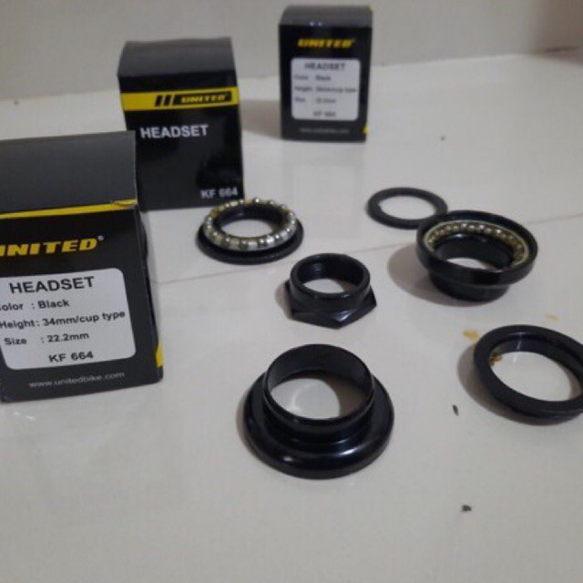Head Set Kom Fork Sepeda UNITED Original Standar 22.2 mm BMX Mini ion
