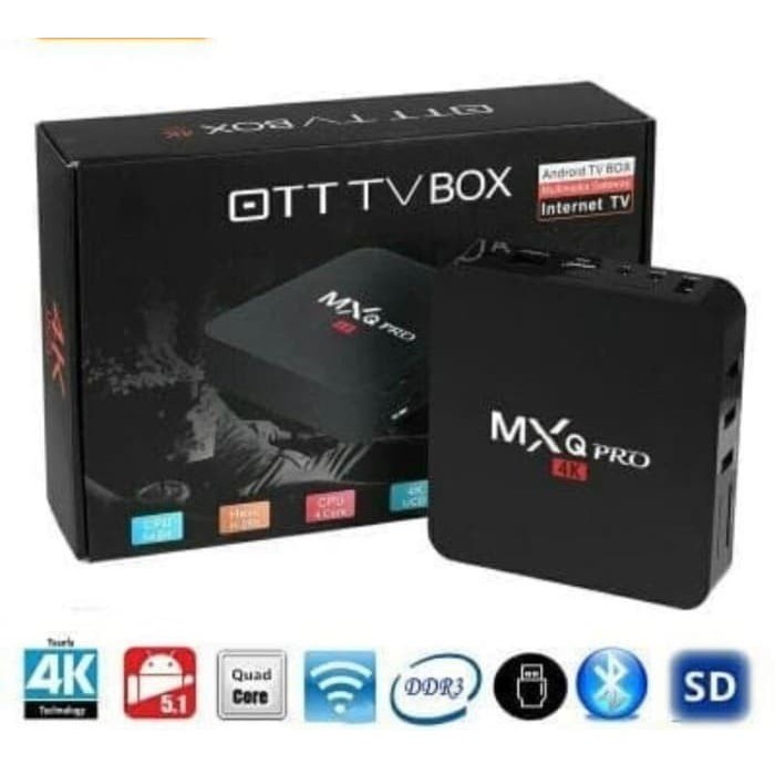 Android TV Box MXQ-Pro 4K Smart TV Box - GARANSI Media Player Grosir