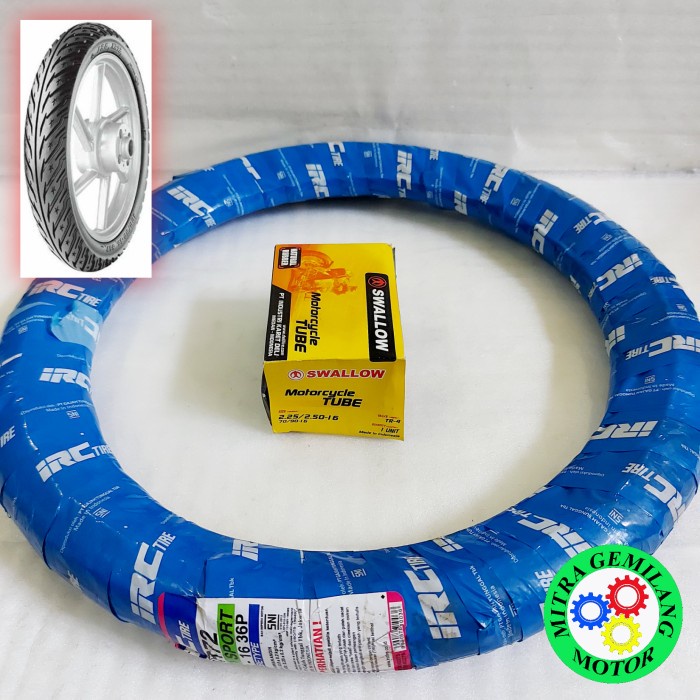 BAN DEPAN SUZUKI SKYWAVE MERK IRC 70/90-16 SET SAMA BAN DALAM