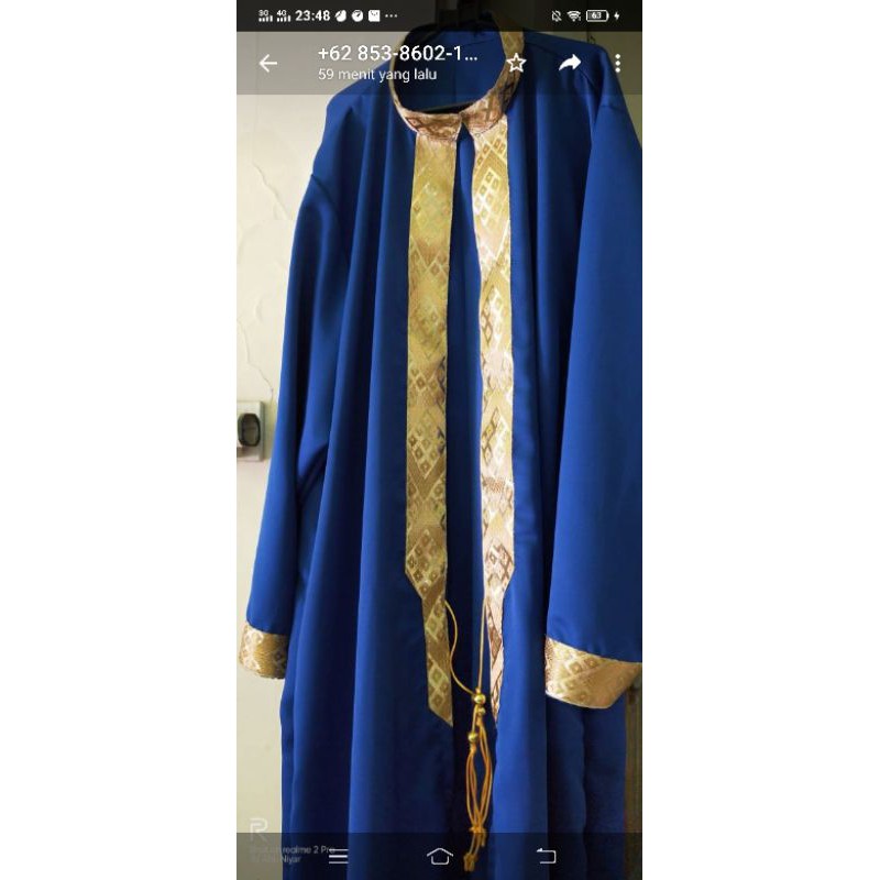 jubah luaran bisth imam mesjid arab pria muslim