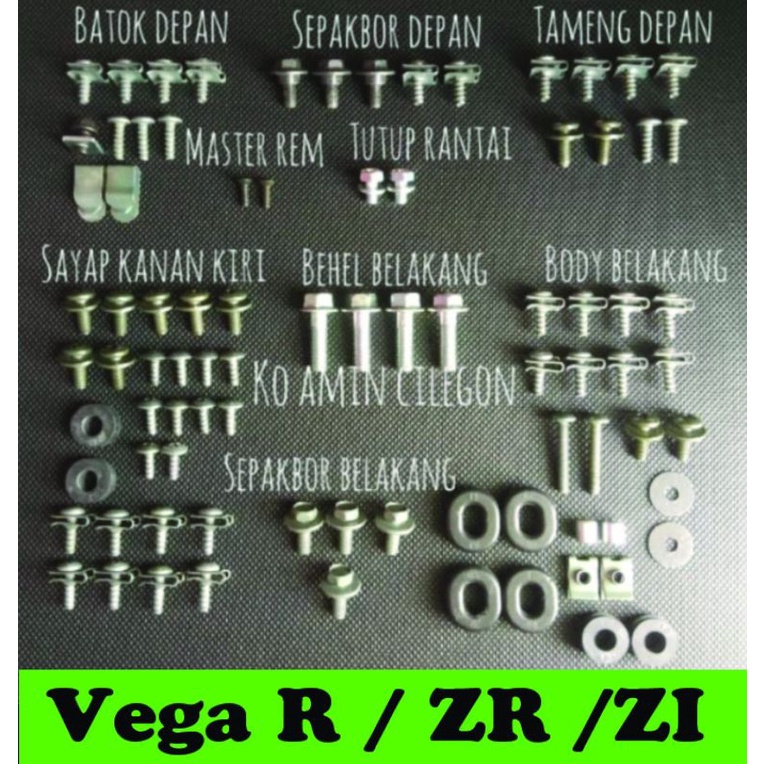baut body full set yamaha Vega R-ZR -ZI/full set baut body yamaha Vega R/ZR/ZI