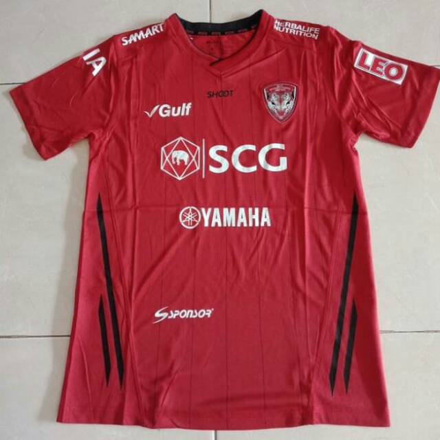 Jersey Baju Bola Liga Thailand Muangthong United Home Merah Thai League Soccer 2020 2021 Grade Ori