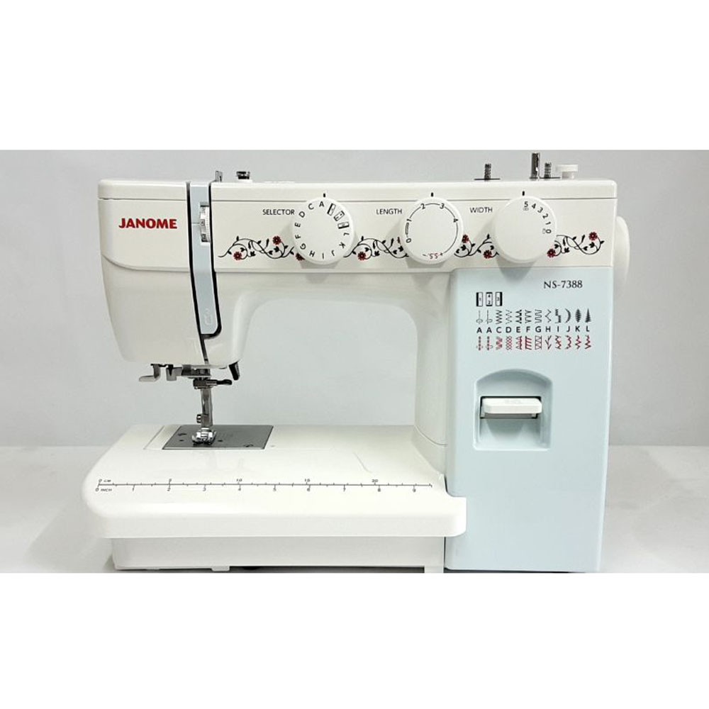 Janome Ns7388 Mesin jahit Portable - Biru Putih