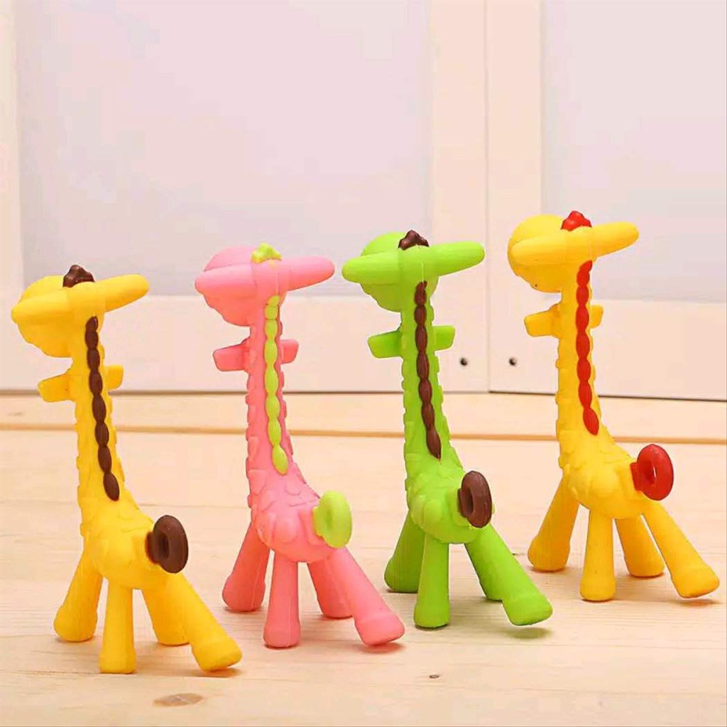 GIGITAN BAYI JERAPAH Teether Giraffe Gigitan Bayi Jerapah baby kids ange silicone kuning pink GIGITAN BAYI JERAPAH Teether Giraffe Gigitan Bayi Jerapah baby kids ange silicone kuning pink hijau