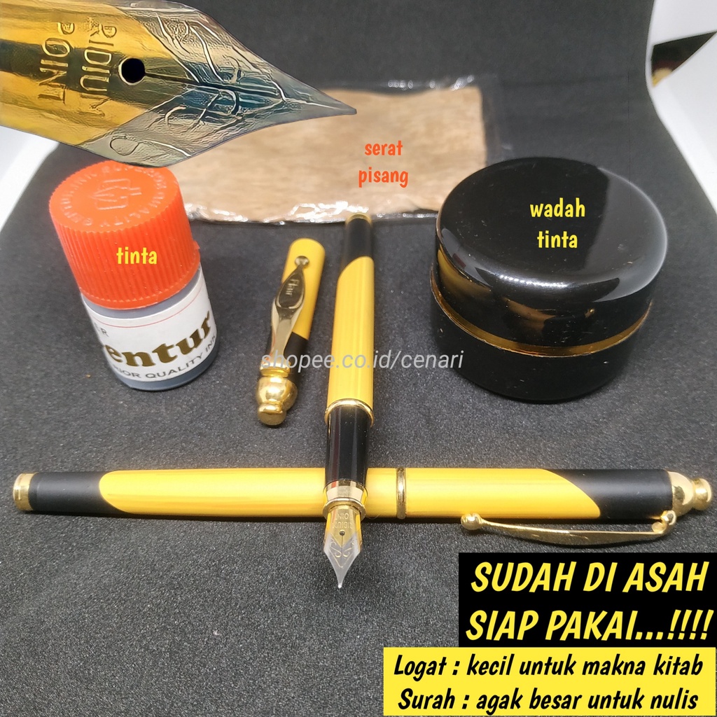 

Pena kalam logat makna kitab pen tutul sudah diasah kaligrafi khot lugoh fountain paket murah