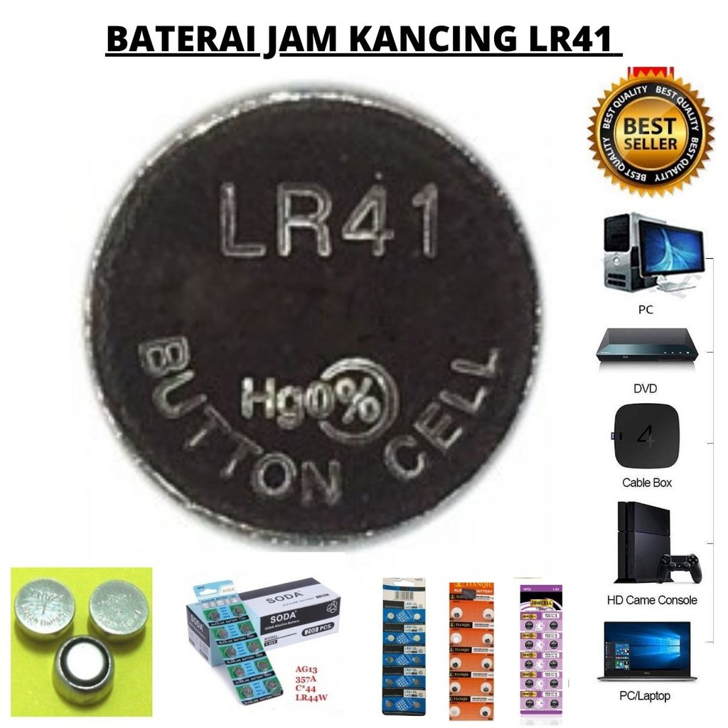 Baterai Jam Kancing Serbaguna LR41 LR44 LR521H LR920H LR1130 1 PCS 111107