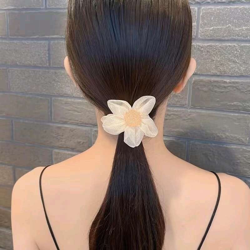 IKAT RAMBUT BUNGA Korea dengan hiasan bunga matahari aksesoris fashion import