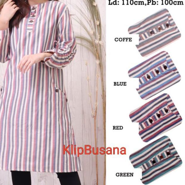 ☜ KLIPBUSANA TUNIK JUMBO SALUR ld 110 - #069 TUNIK SAVANA ➺