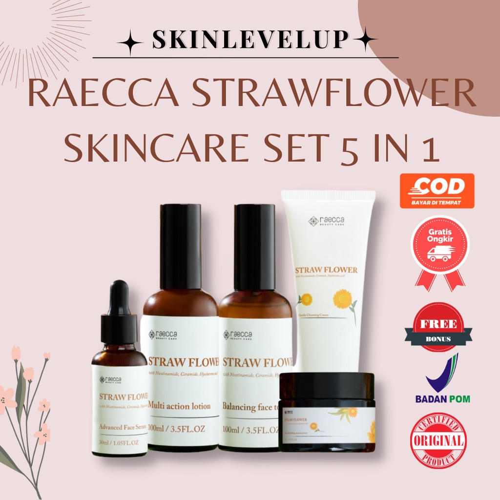 Raecca Strawflower Skincare Set 5in1