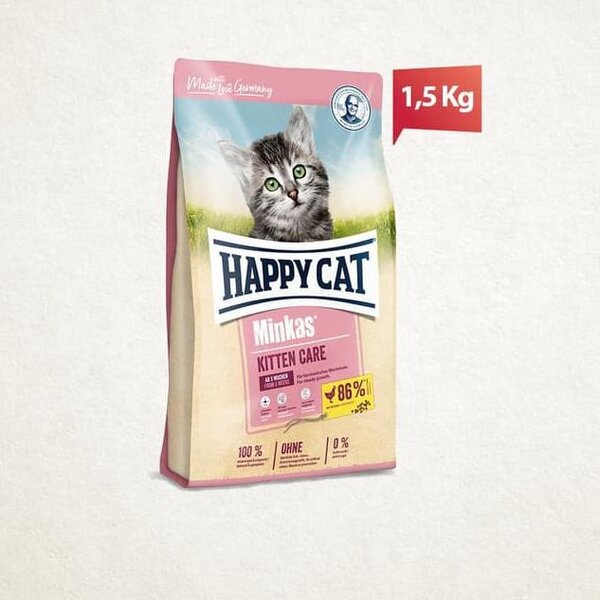 Happy Cat Minkas Kitten Care 1.5kg 1.5 kg Makanan Anak Kucing Happycat