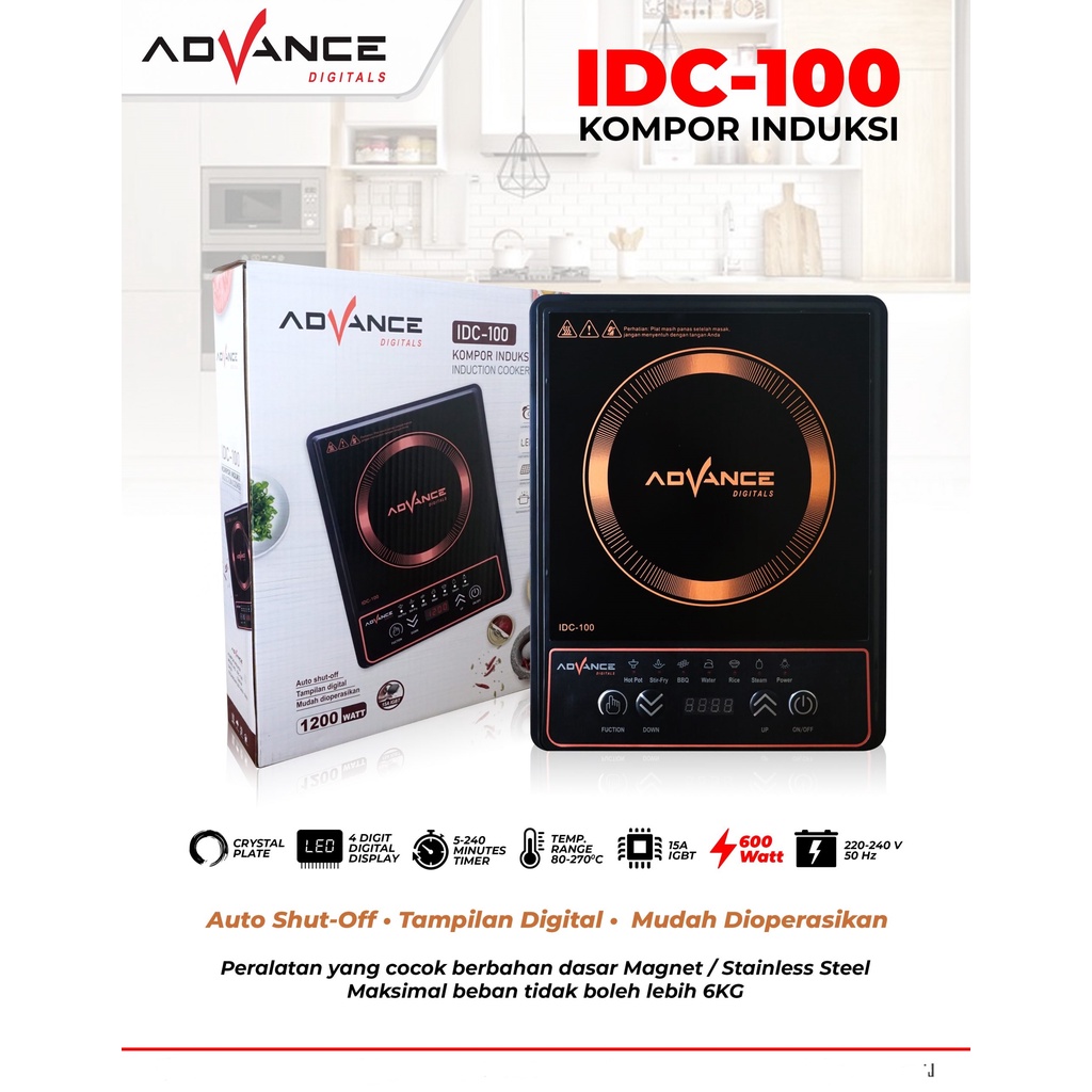 Kompor Listrik Advance IDC100 / Kompor Induksi 600 Watt