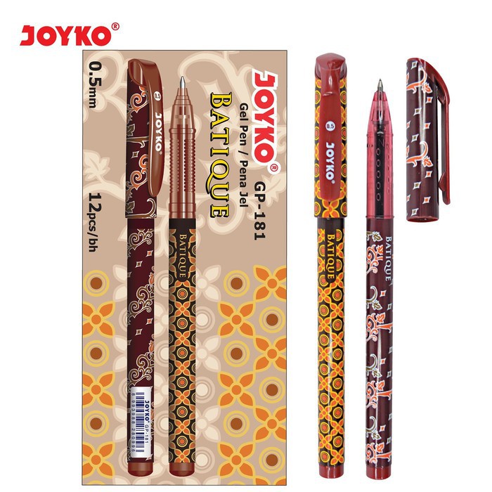 

Nokida Pulpen Batique Gel Joyko GP-181/12 pcs / Ballpoint Pena Pen 0.5 mm/1 Pack