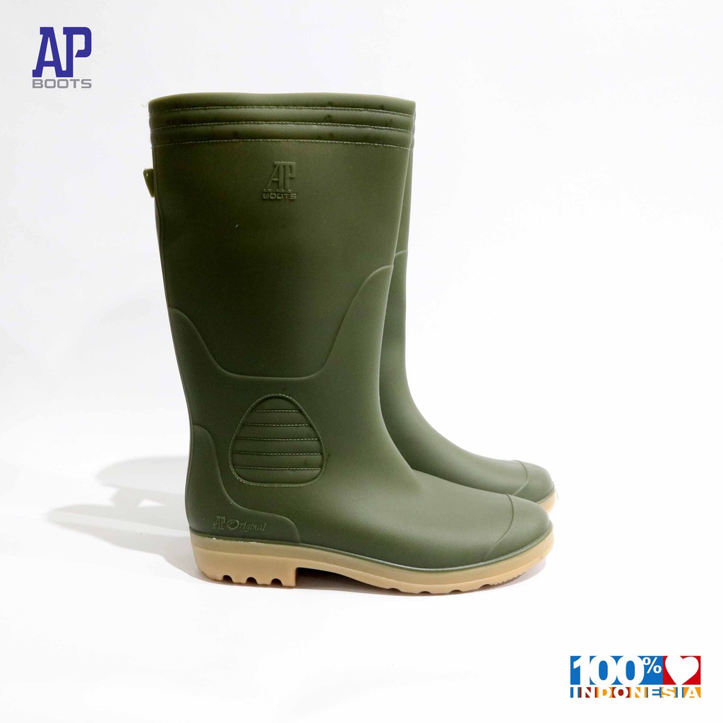 AP 9506 GREEN 40-43  - SEPATU BOOT SAFETY KARET - AP BOOTS