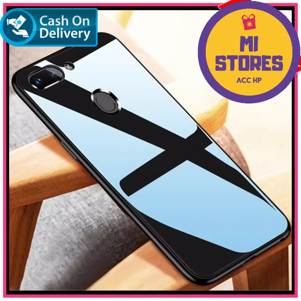 Case Oppo A7 - Oppo A5s - Oppo A12 Luxury Glass Case Premium Hard Case