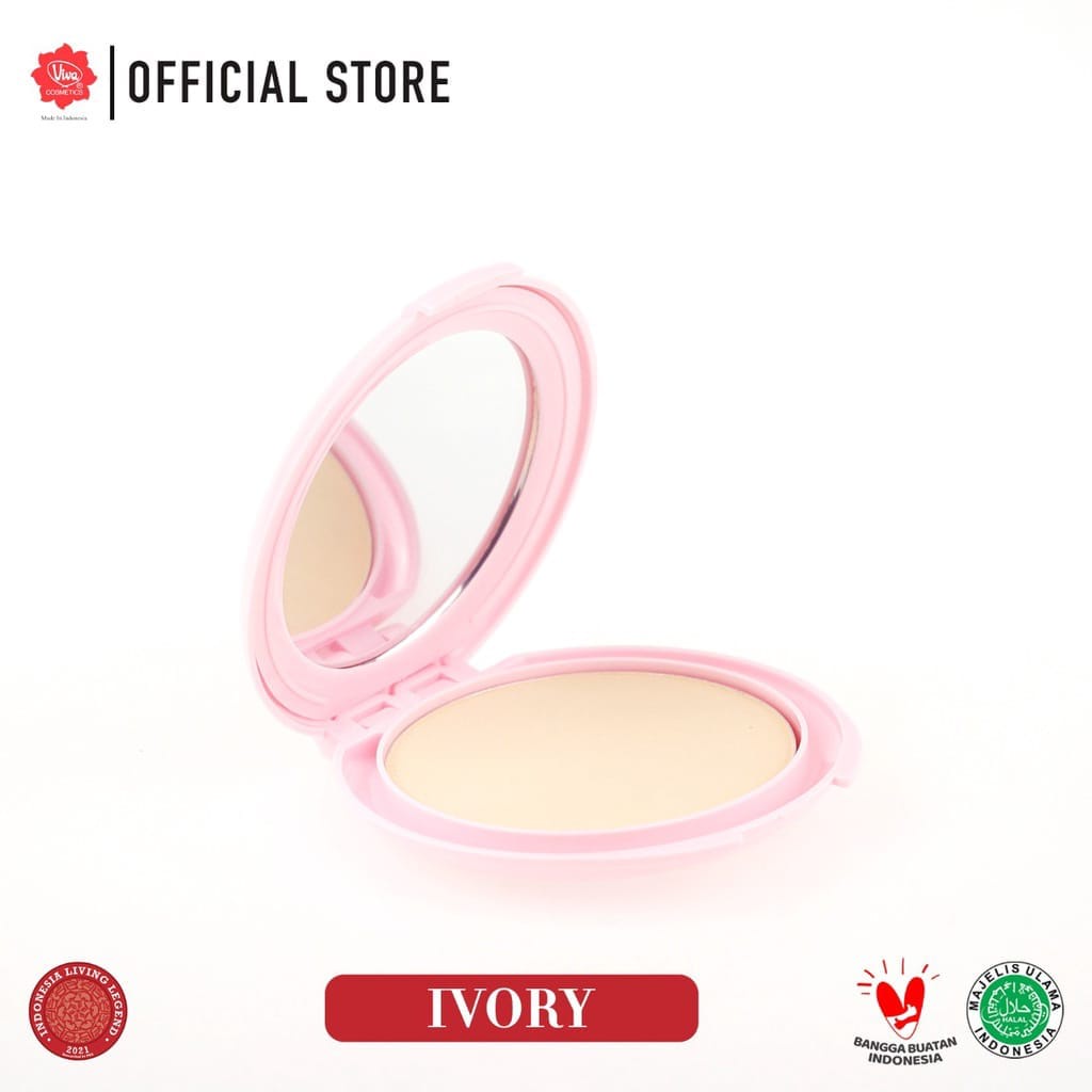 `ღ´ PHINKL `ღ´ 【v】【i】【v】【a】 Viva bedak padat compact powder bright pink anti wajah berminyak tahan lama