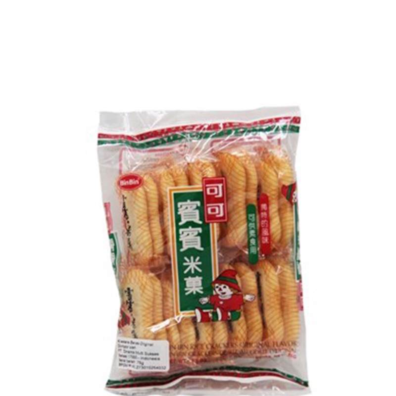 

Bin Bin Rice Crackers Biskuit Rasa Original 75 gr