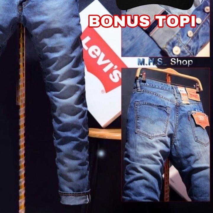 ✼ BONUS TOPI CELANA PANJANG LEVIS 501 MADE IN USA ORIGINAL / CELANA JEANS PANJANG PRIA LEVIS 501 /CE