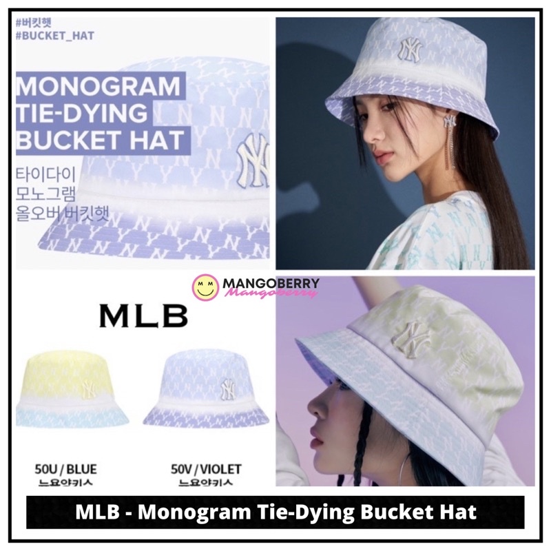 MLB Monogram Tie-Dying Bucket Hat NY Yankees