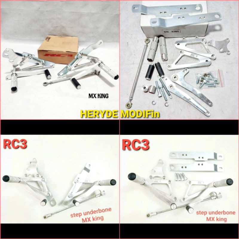 Foot Step UnderBone MX King MX 150 Step UB Aluminium Billet T6 RC3 Racing PnP