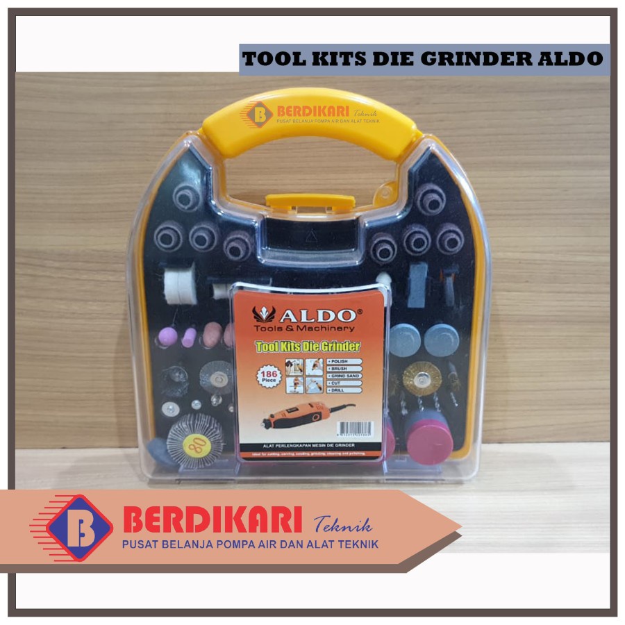 TOOL KIT DIE GRINDER 186 PCS ALDO