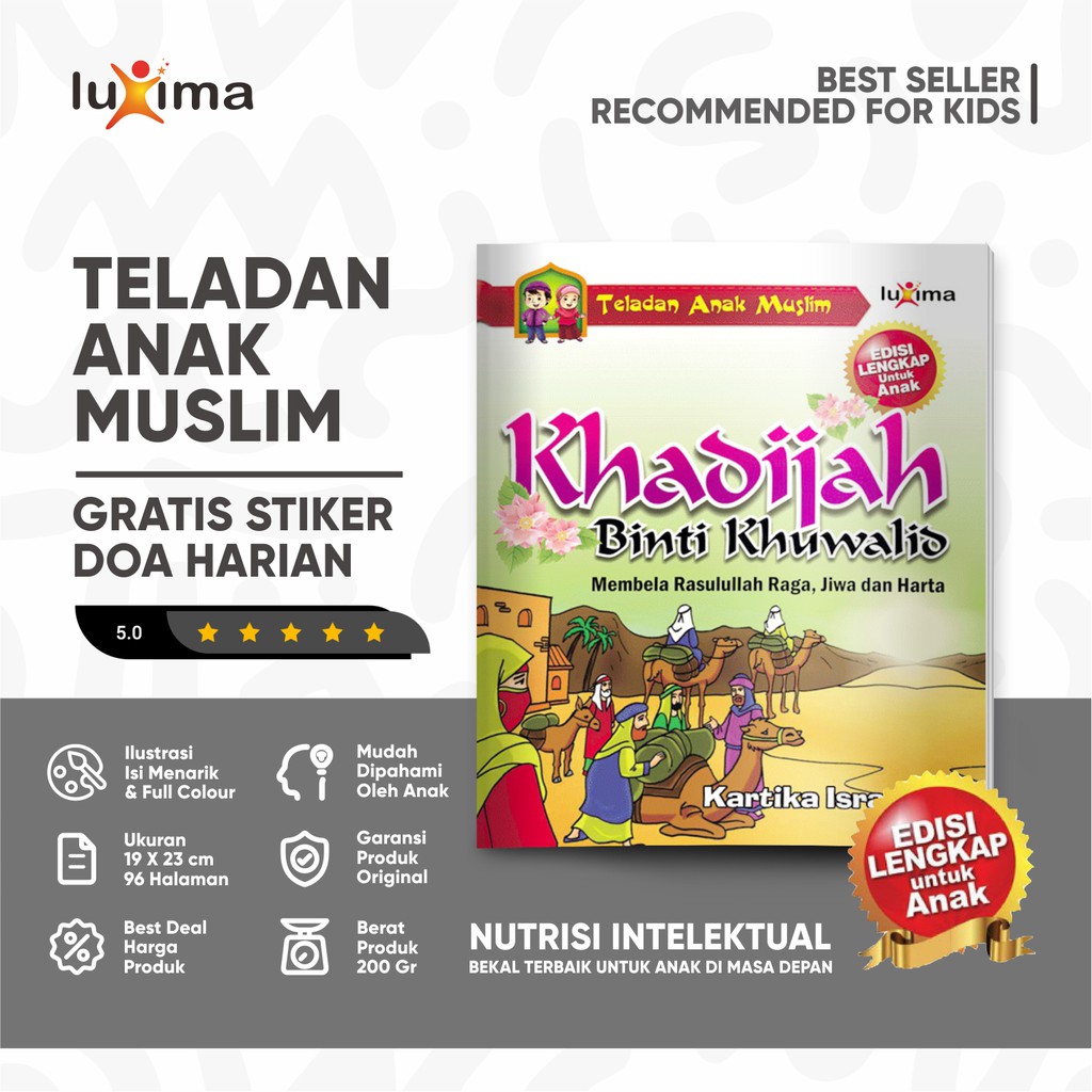 Kisah Khadijah binti Khuwalid - Seri Teladan Anak Muslim 7 / Buku Cerita Sejarah Islam Bergambar dan