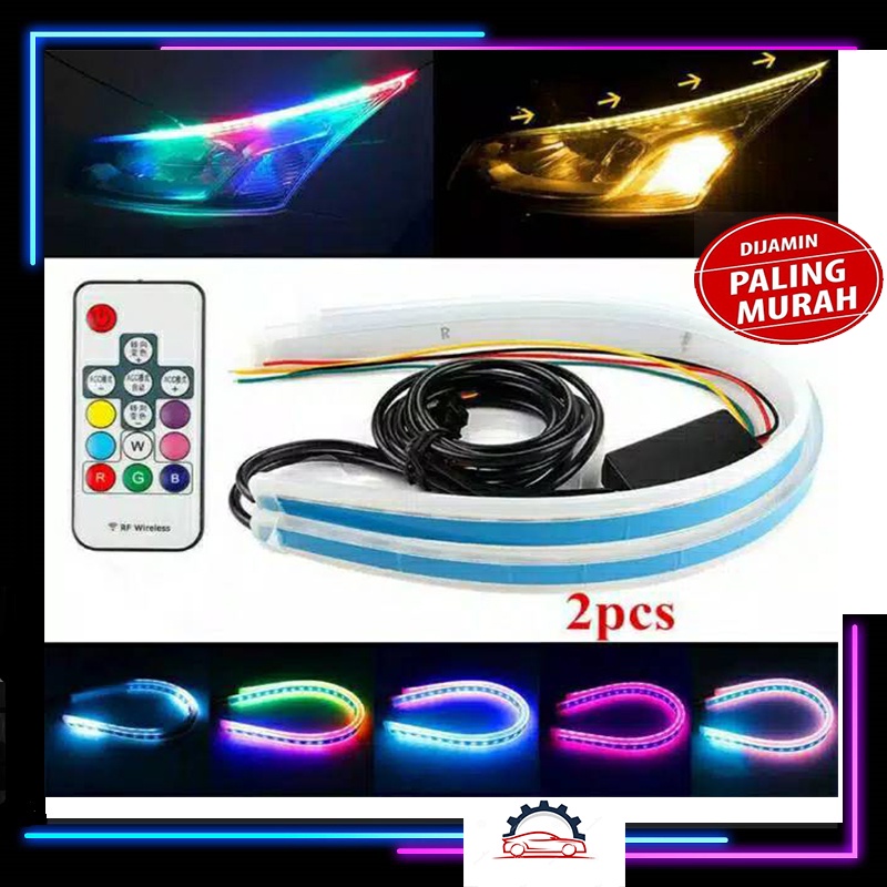 LED SLIM ALIS LED FLEXIBLE 60 CM DRL FLEKSIBLE 60CM RGB REMOTE SIGN
