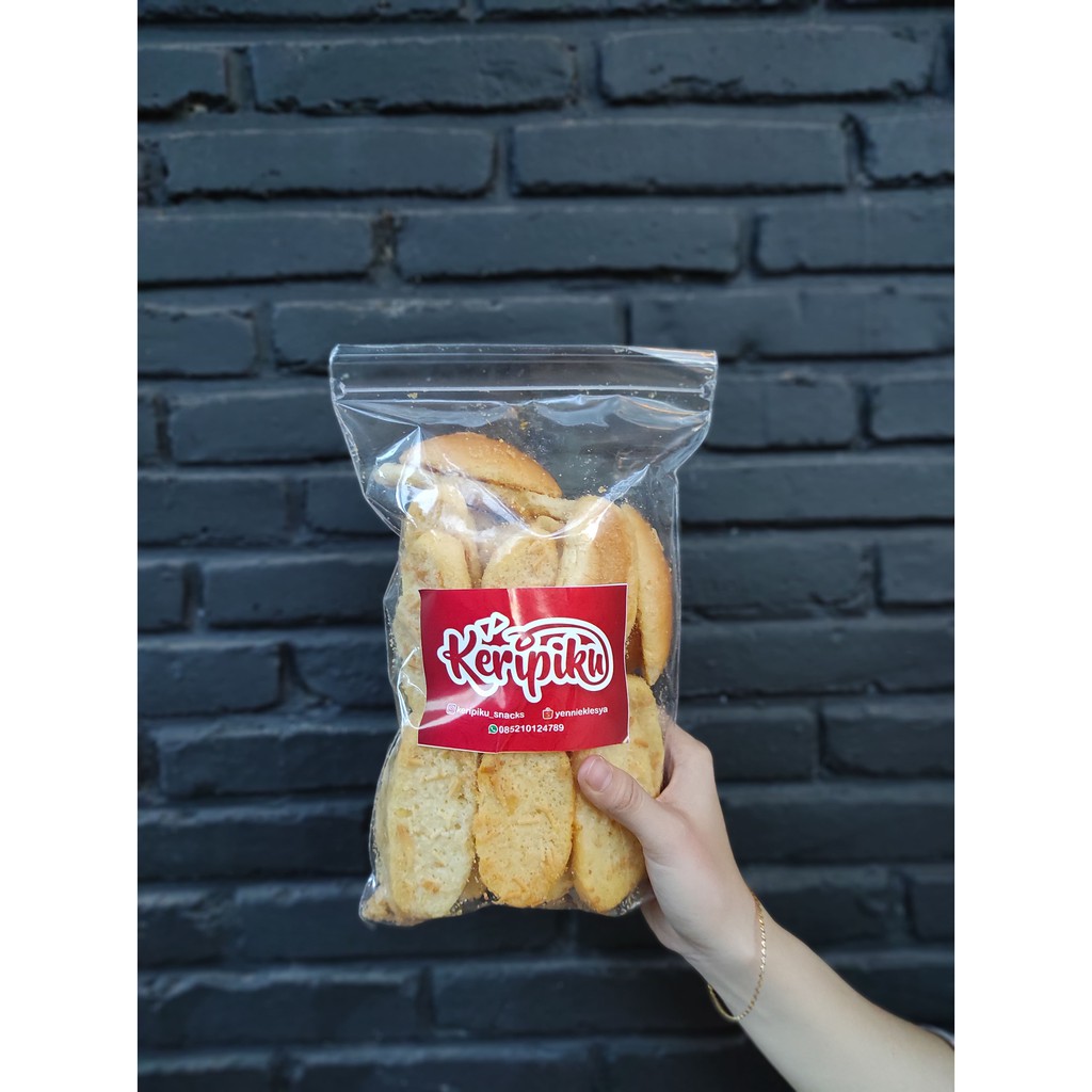 

Cemilan Roti Kering Bagelan Keju Renyah 250gr Keripiku
