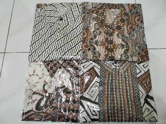 Bswart Batik Hrb026 Kenongo Hem Pendek Padi Pekalongan M L Xl Batik Pria Murah Modern Grosir