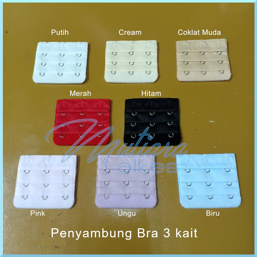 Pengait Bra Extension / Penyambung tali BH 3 kait / Sambungan Bra Save