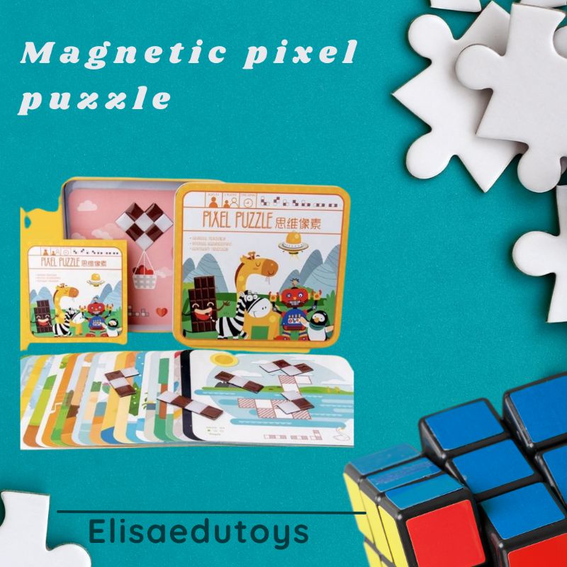 Magnetic pixel puzzle brain games smart games
