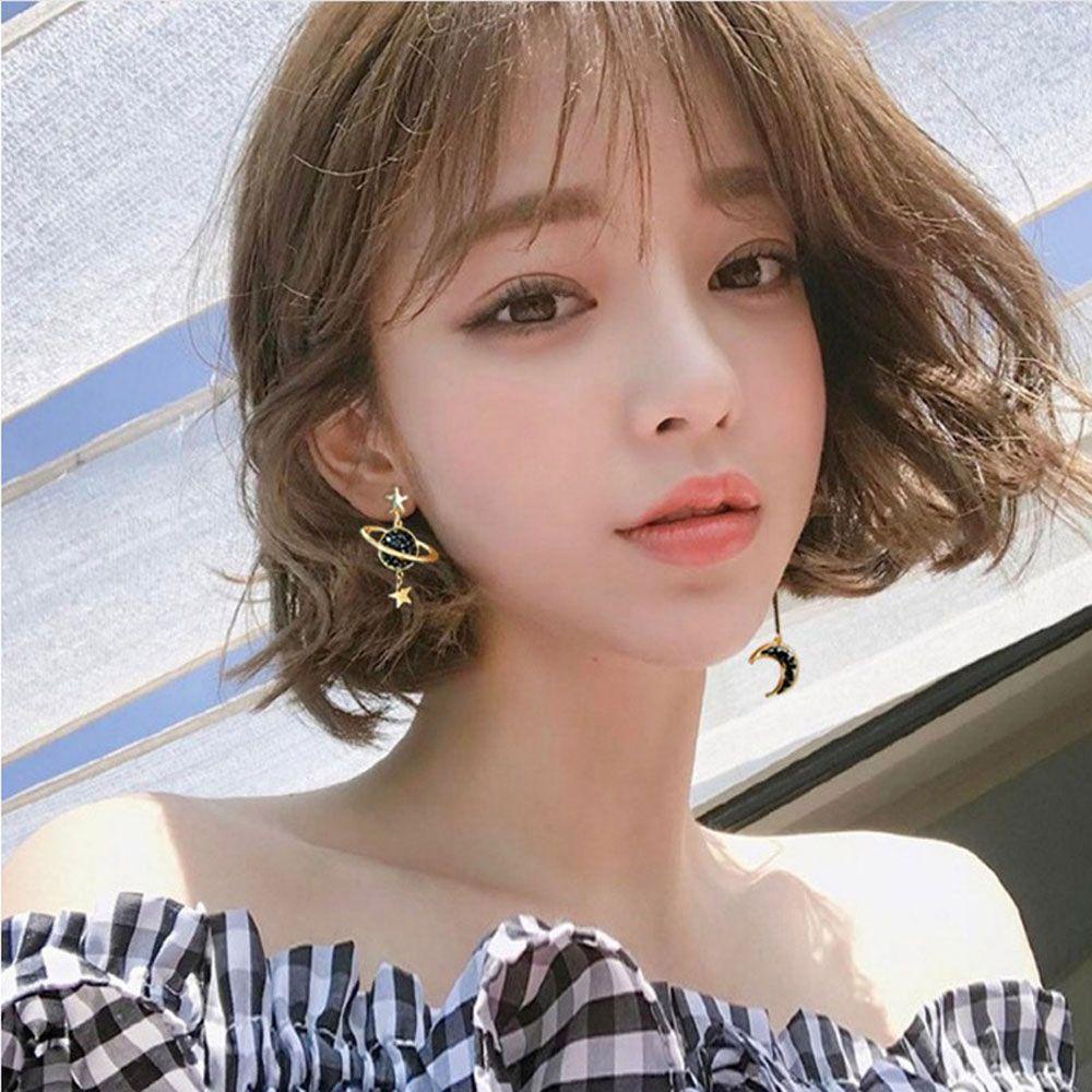 Needway Menjuntai Anting Rumbai Panjang Kreatif Bintang Dan Bulan Planet Brincos Aksesoris Fashion Drop Earrings