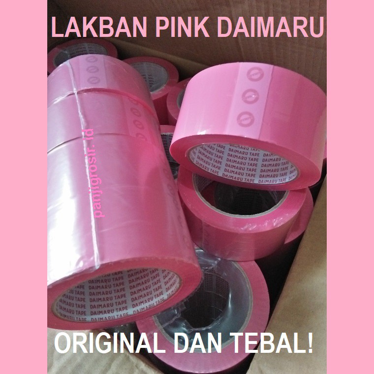 

Lakban daimaru warna Pink opp tape 48mm x 90Yard