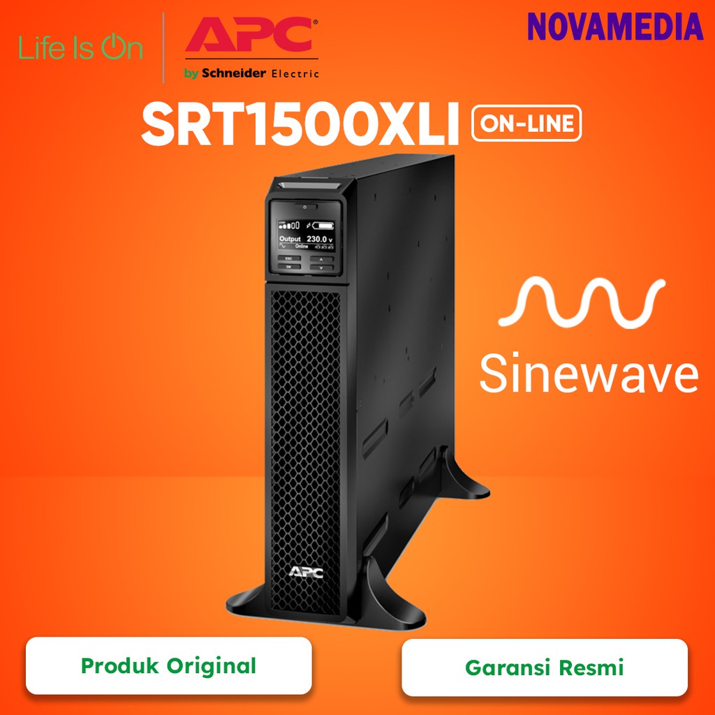 UPS APC SRT1500XLI Smart UPS Online 1500VA 1500Watt LCD Garansi Resmi