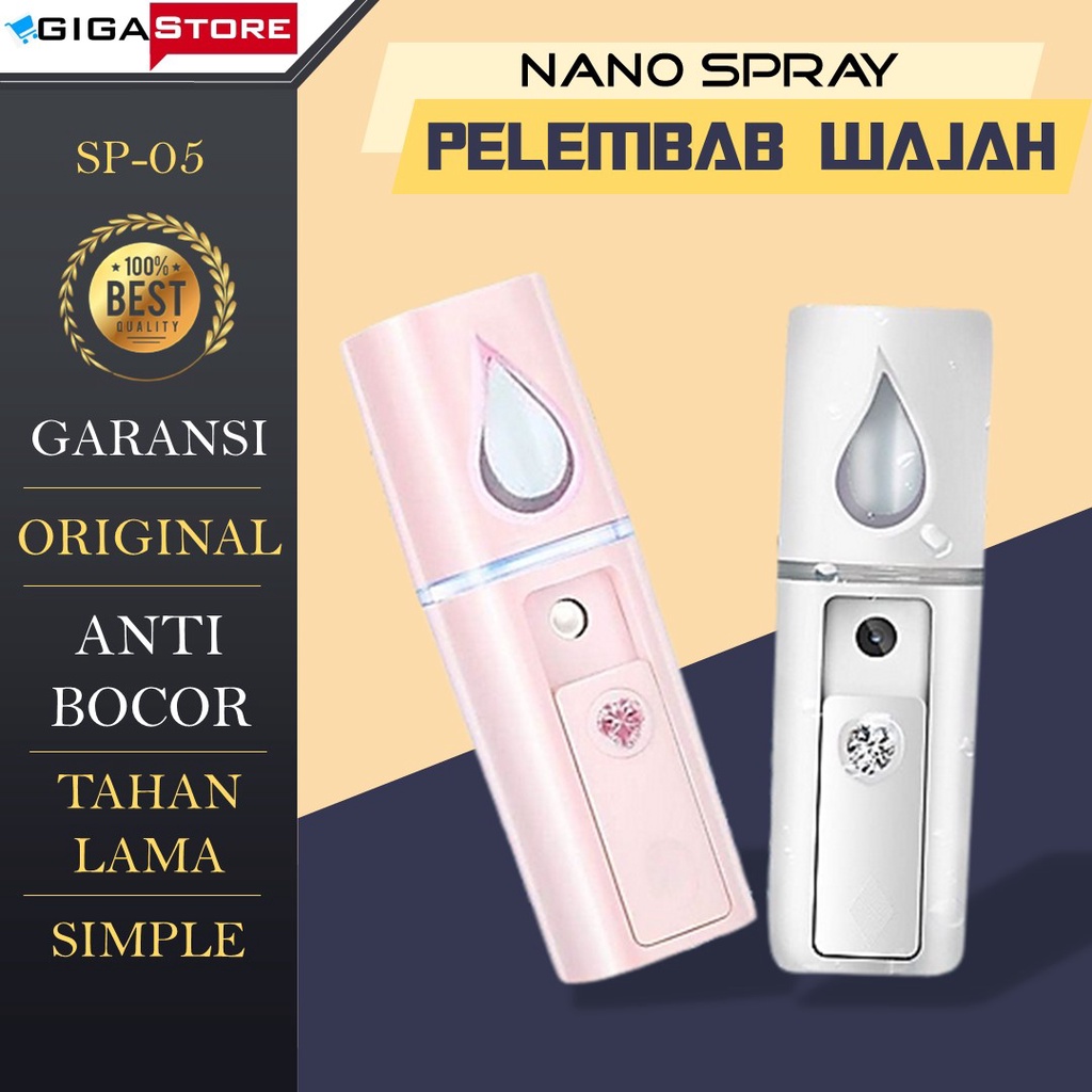 Alat Pelembab Wajah Nano Spray Sprey Sprayer Portable Mist Perawatan Wajah Cantik Mulus Moisturizing