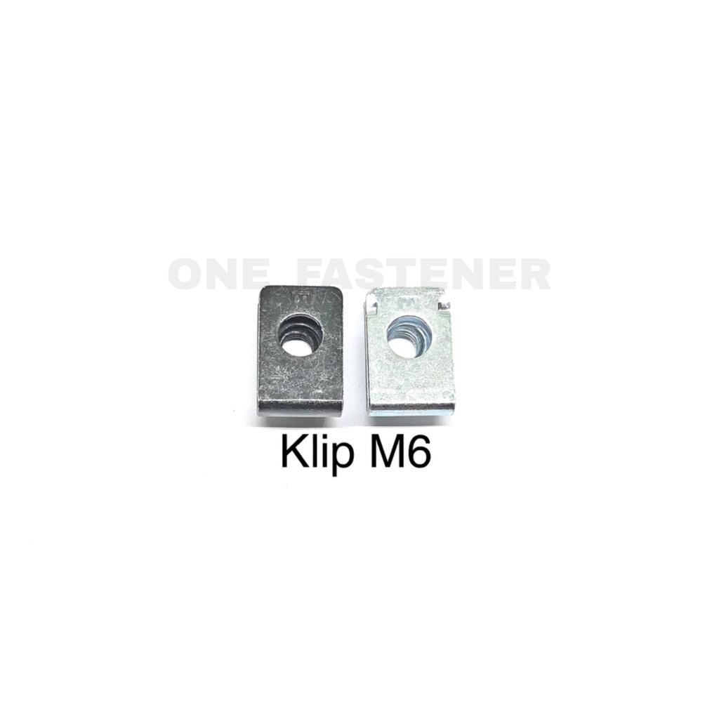 Klip M6 Only nut clip u motor mobil box aki spakbor depan 6mm baut 10