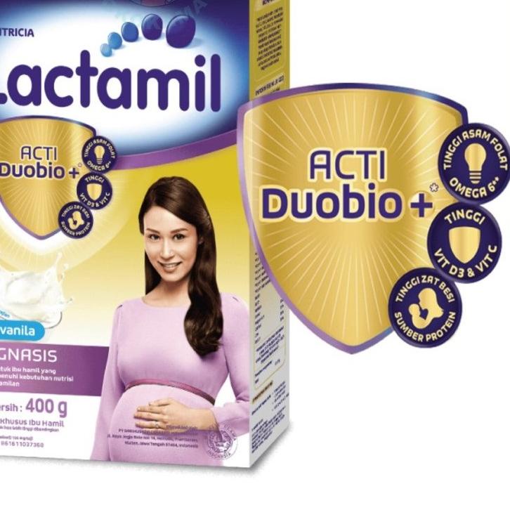 Terbaru 10.10 Lactamil Pregnasis Acti DuoBio+ Vanila 400 Gr Box 200 600
