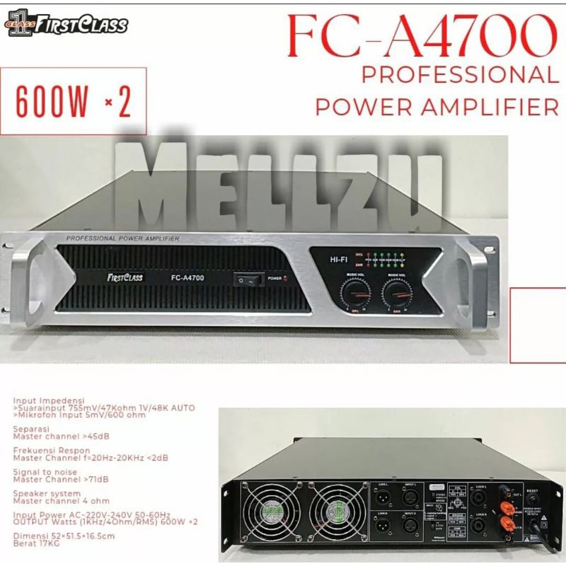 Power Firstclass FC A 4700 Original Amplifier FC A4700