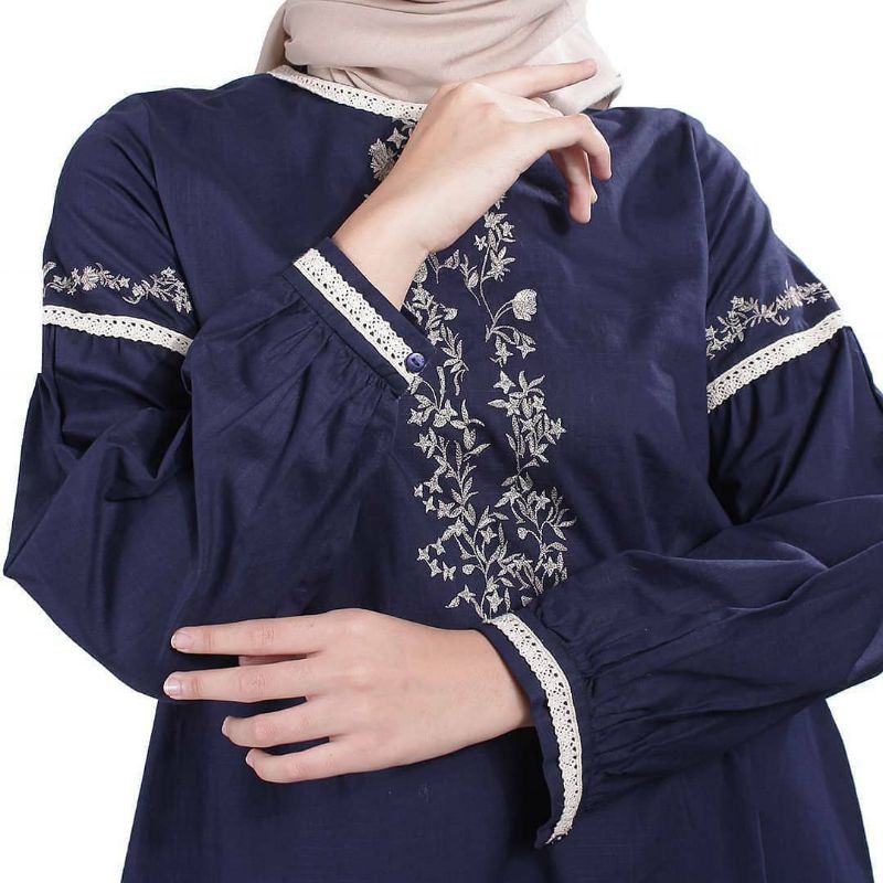 ZOYA UBER BUSANA MIDI DRESS TRENZI NAVY